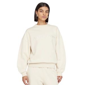 Anine Bing Evan Cream Sweatsuit Set - Top & Bottom